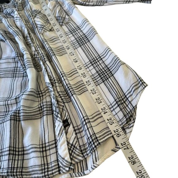 Rails Classic Hunter Black and White Plaid Button Down Soft Shirt, XS - Picture 10 of 10
